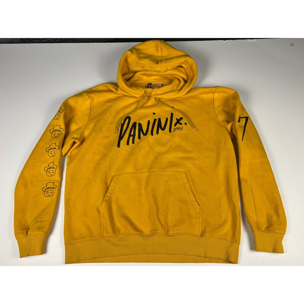 H&M Divided‎ Panini x Lil Nas X Yellow Hoodie Sweatshirt Graphic Print XL